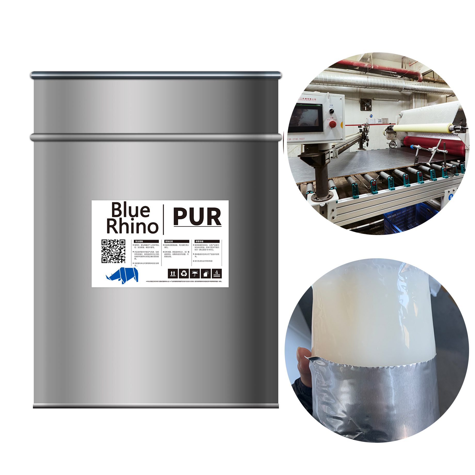 PUR hot melt adhesive for flat lamination