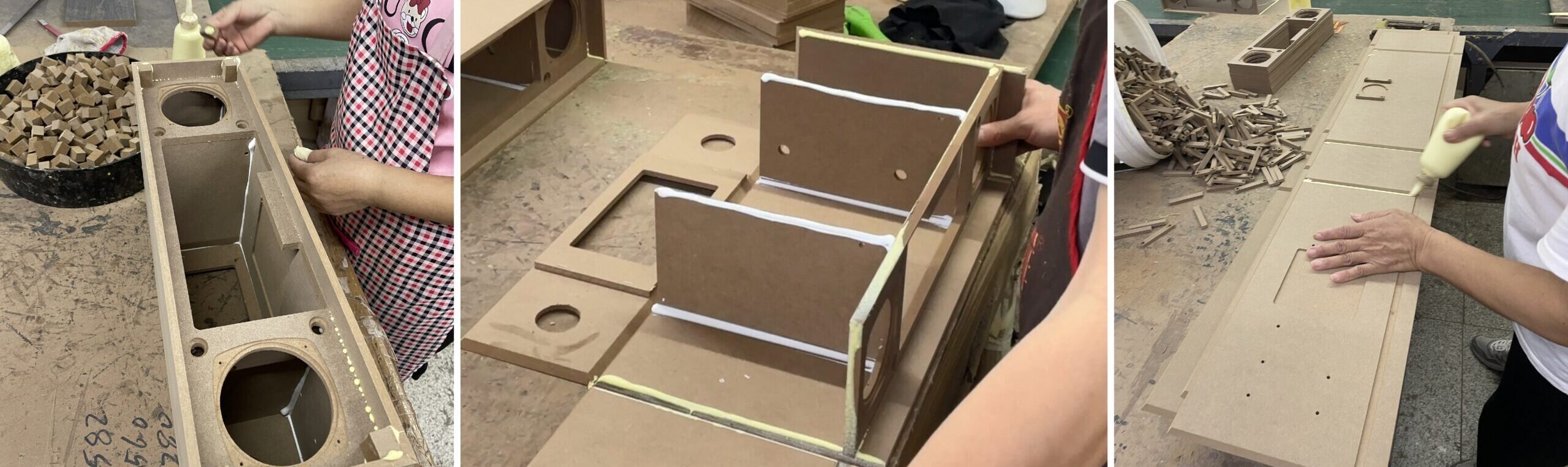 wood speaker assembly glue