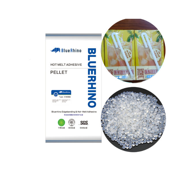 Hot melt adhesive for straws